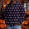Men's Long Sleeve Button-Down Shirt for Halloween Costume Party Wear