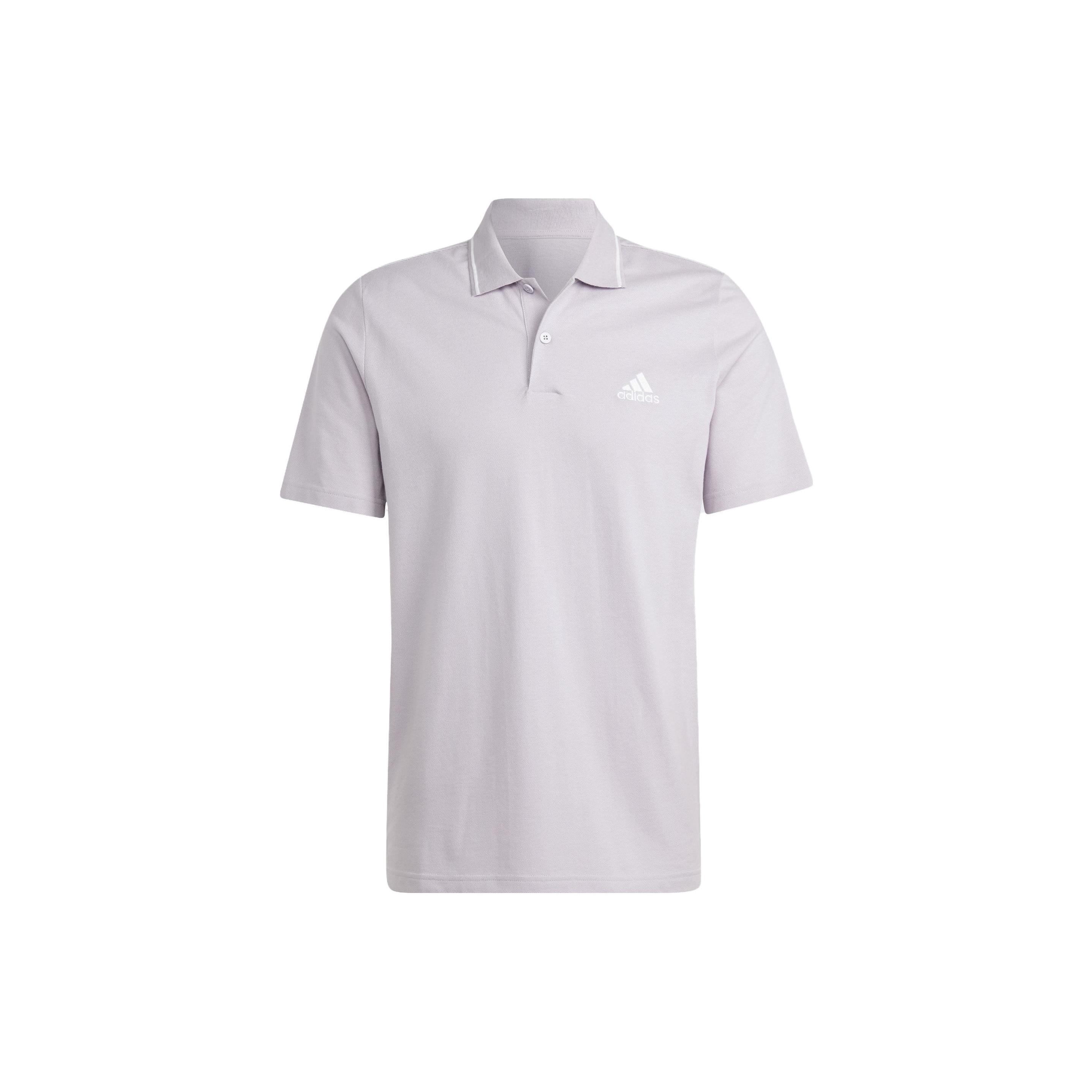 Мужские рубашки-поло Adidas Essential Серебристый воротник-поло Умеренный прямой крой IC9316 XXL