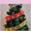 Stunning 2 Meter Gold And Silver Led Christmas Ribbon For Elegant Holiday Decor