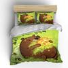 Bear Hugging Flowers with Butterflies Bedding Set for Kids Luxury Gift 3pcs Digital Print Comforter Set Soft Comfortable