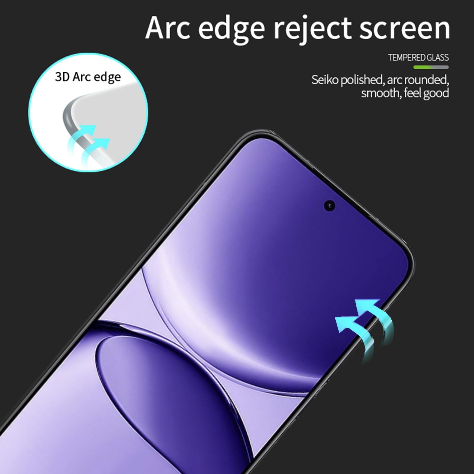 

For Xiaomi Redmi Turbo 4 Pro 5G Screen Protector MOFI 9H 3D Curved Tempered Glass Film Black