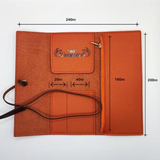 Dragon Horse PU Leather Pencil Brown Case,