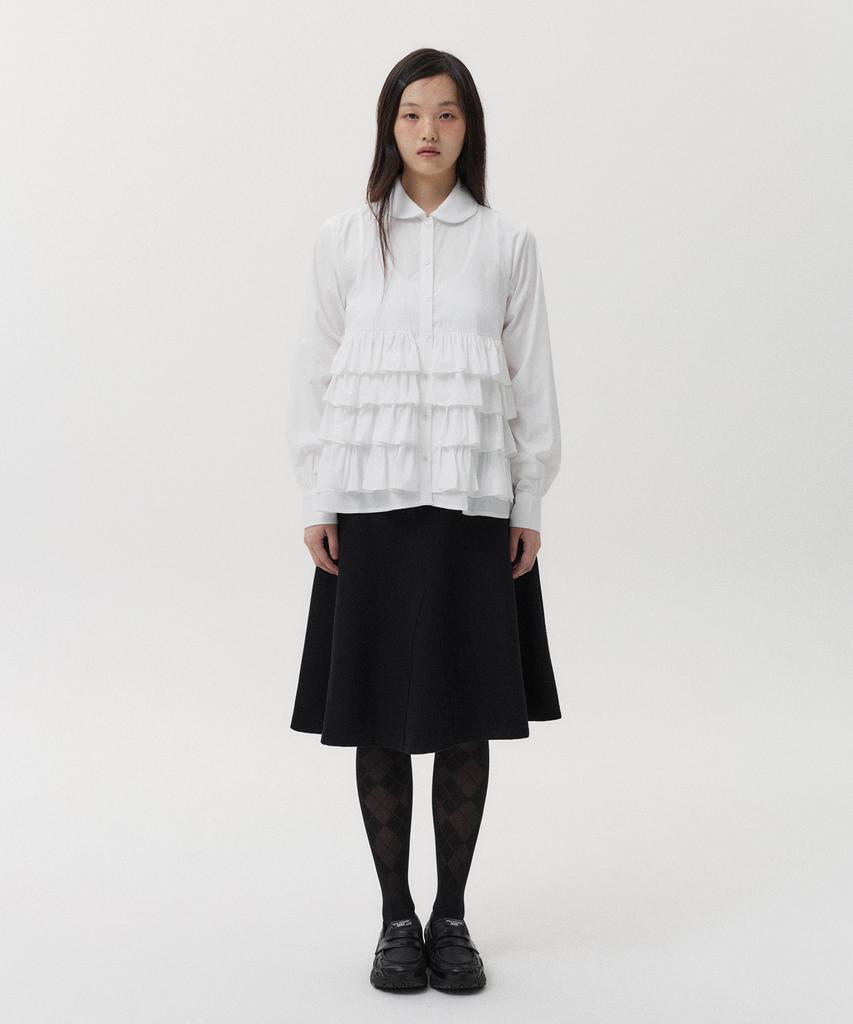 Ohesio Cancan Frill Blouse, White