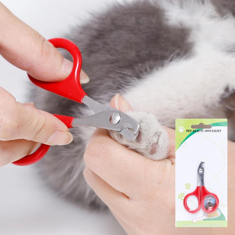 1pc Cat Nail Scissors Pet Nail Clipper Stainless Steel Scissor Cat Grooming Nail Clipper Cutter for Small Dogs Cats Pet Supplies