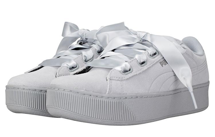 Puma Vikky Platform Ribbon Grey/White Women's 366418-02