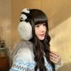 Panda plush earmuffs female winter cute warm antifreeze ear protection windproof ear cover new autumn and winter earmuffs bag