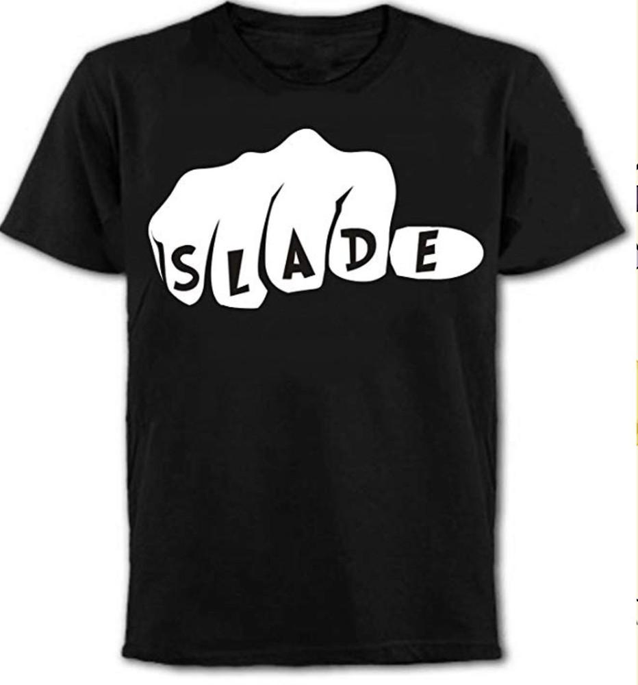 

SLADE Rock Band black T-shirt Short sleeve All sizes S to 5Xl E32.20 Unisex T-Shirt XXXL