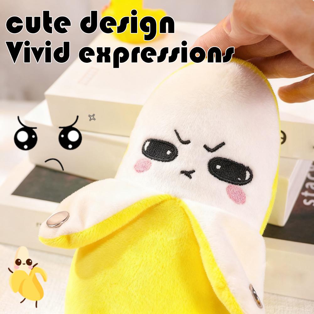 Plush Banana Toy Pendant Keychain Rhythm Piano Interactive Toy Creative Touch Doll Dual-Player Activity Friend/Party Toys