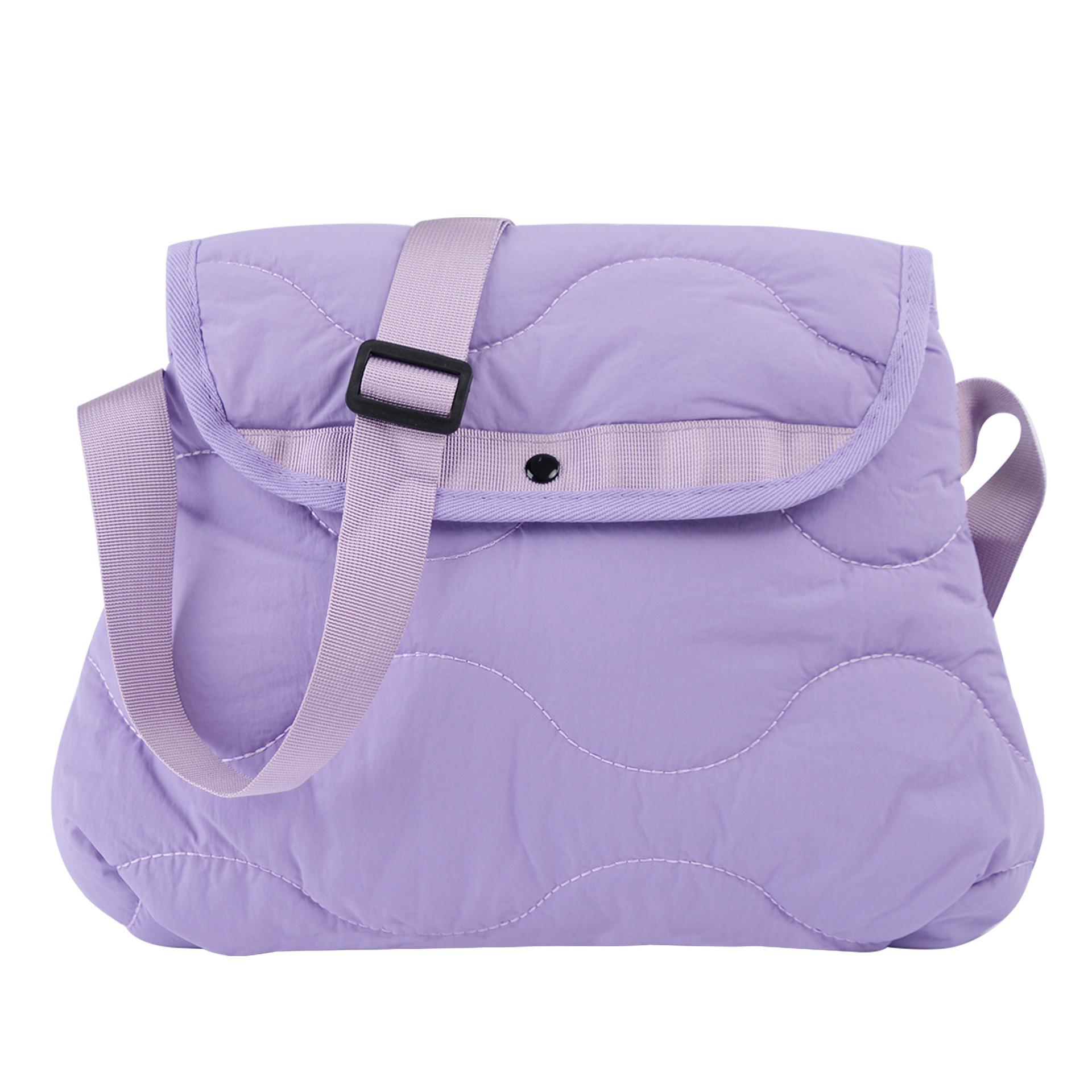 

Новая сумка через плечо из нейлона с бриллиантами, женская модная сумка-облако большой вместимости, повседневная и легкая сумка-мессенджер фиолетовый