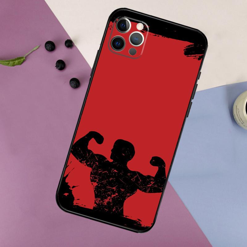 Bodybuilding Gym Fitness Phone Case For iPhone 16 15 14 13 12 11 17 Pro Max 13 Mini 16 Plus 16e 17 Air Bumper Cover
