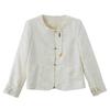 Chic New Women's Chinese-Style Jacket: Spring/Autumn Slim Fit White Embroidered Top