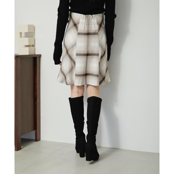[Jill by Jill Stuart] Original Check Mini Flare Skirt