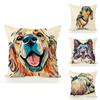 Cute Pet Dog Pillow Case With Lovely Dog Pattern For Sofa And Home Decor