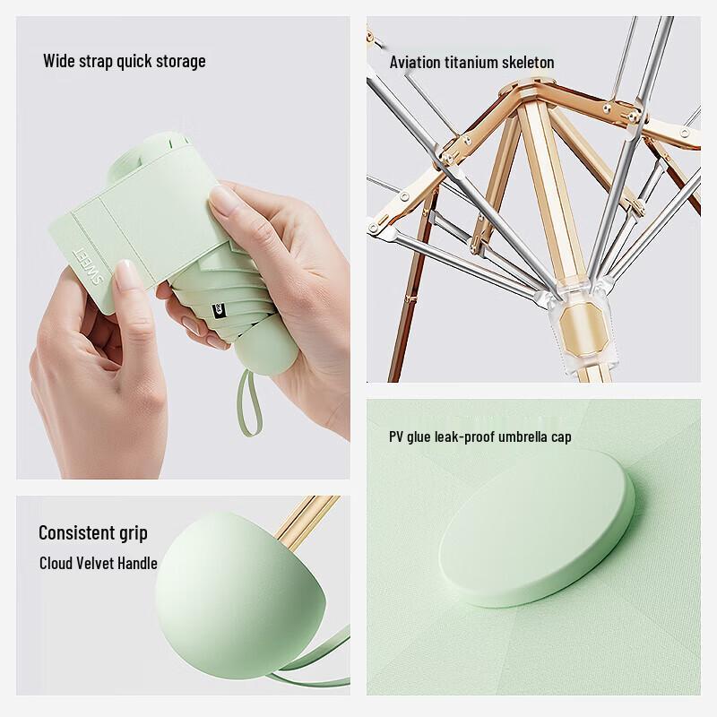 ZUODU Capsule Portable Sun/Rain Umbrella