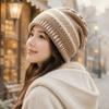 Women S Retro Ethnic Pattern Slouch Hat Warm Windproof Ear Protection Knit Hat