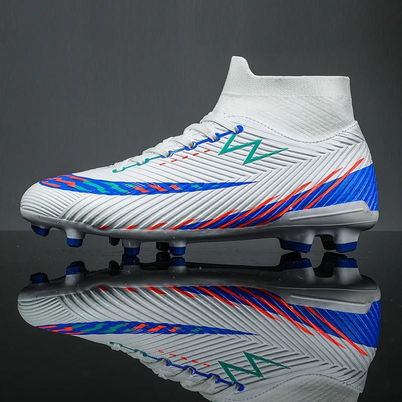 Men Original Soccer Shoes Football Shoes Society Outdoor Sports Sneaker Studded Training Top Quality Long Spikes Football Shoes