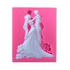 Fashion Sugar Craft Wedding Bride Groom Shaped Valentines's Day Chocolate Mould Silicone Cake Mold
