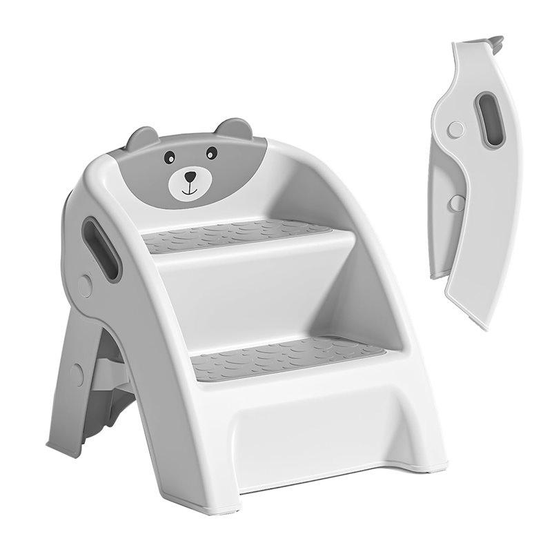 Складная детская подставка-лесенка А-образной конструкции для ванной комнаты, противоскользящая, защита от опрокидывания, 10-секундная установка для приучения к горшку
