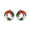 Christmas Santa Snowflake Earrings Cane Candy Bells Elk Earrings Christmas Hat Earrings