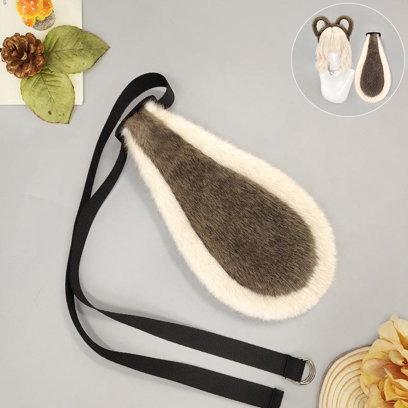 Halloween Day Animal Headband Otter Headband Masquerade Party Kids Show Props Sea Otter Ears Tail Set