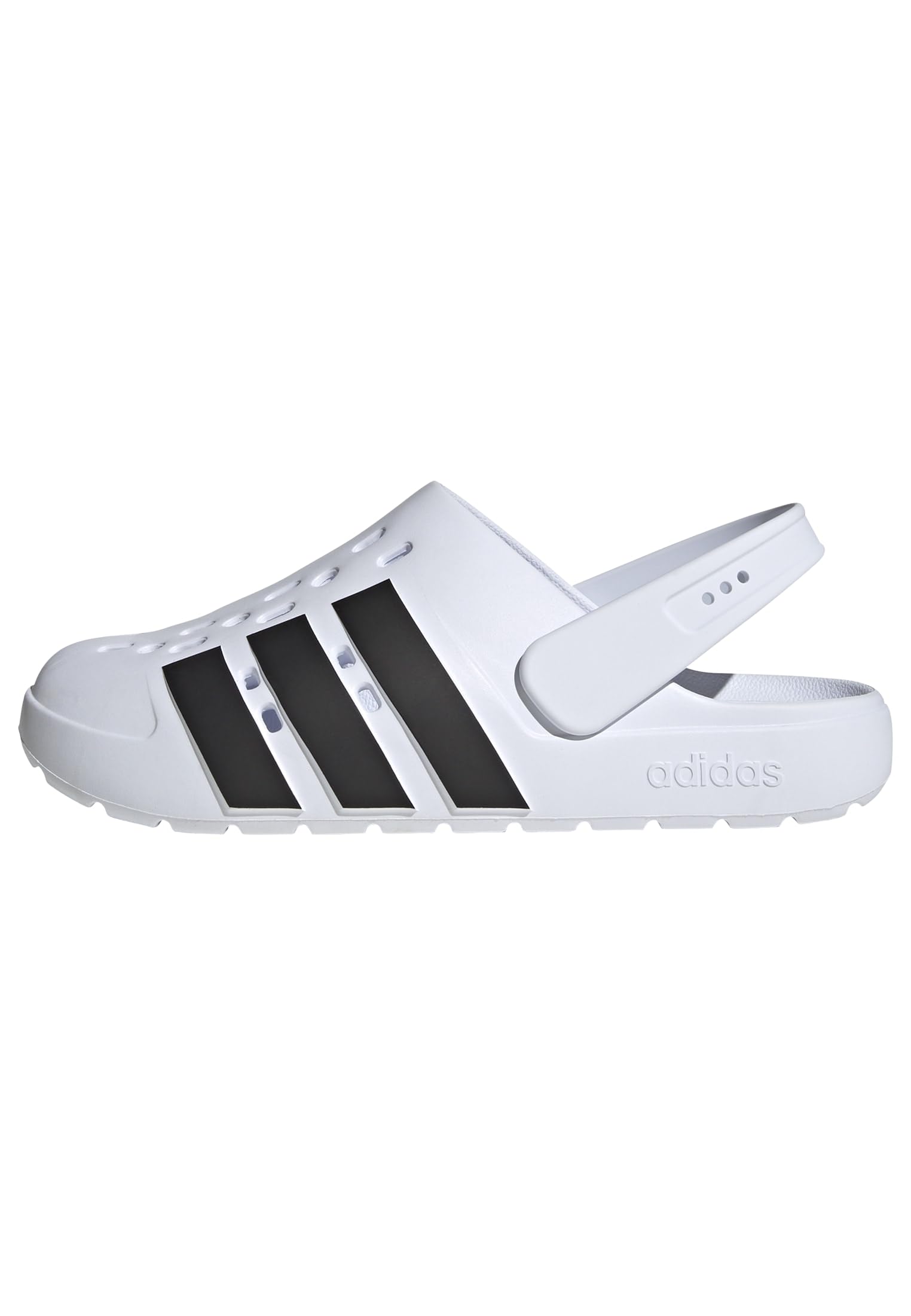 Adidas Adilette Clog Sport Footwear White Size cm Sandals, Unisex, Adult, NRB35, White/Core Black/Footwear (JS1130), 27.5