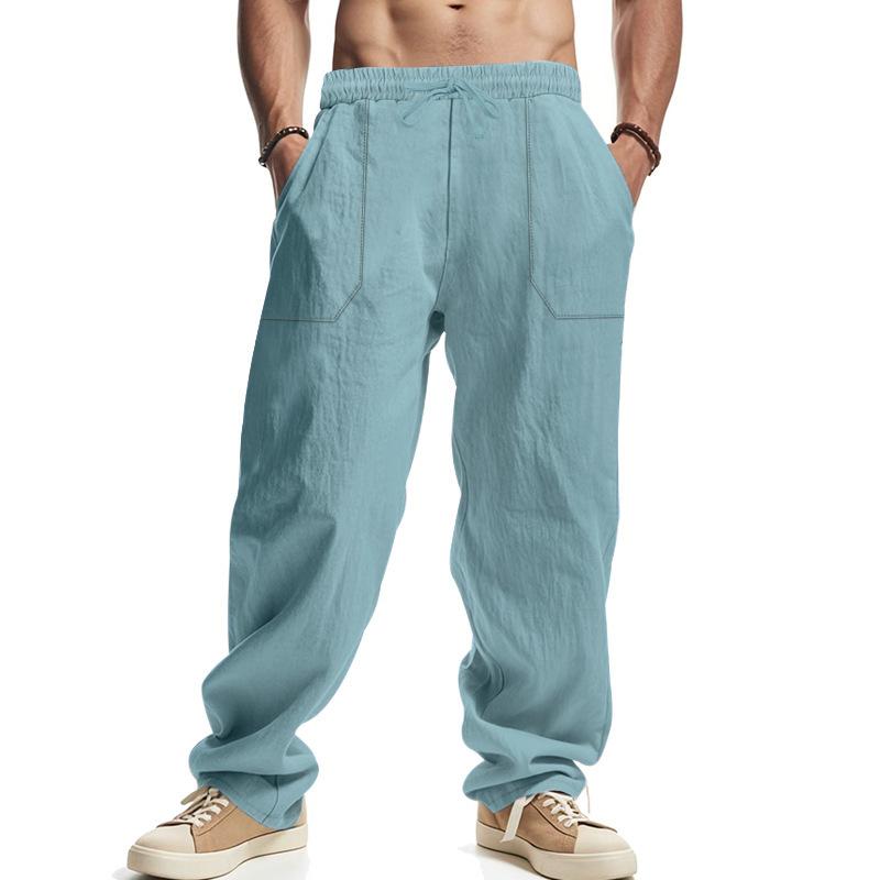 Spring/Summer New Product Men's Loose Linen Simple Luxury Outdoor workwear Sports and Leisure Pants