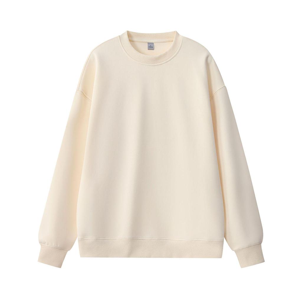 Unisex Round Neck Sweatshirt with Printed Logo - Lightweight, Breathable, Suitable for Spring and Autumn