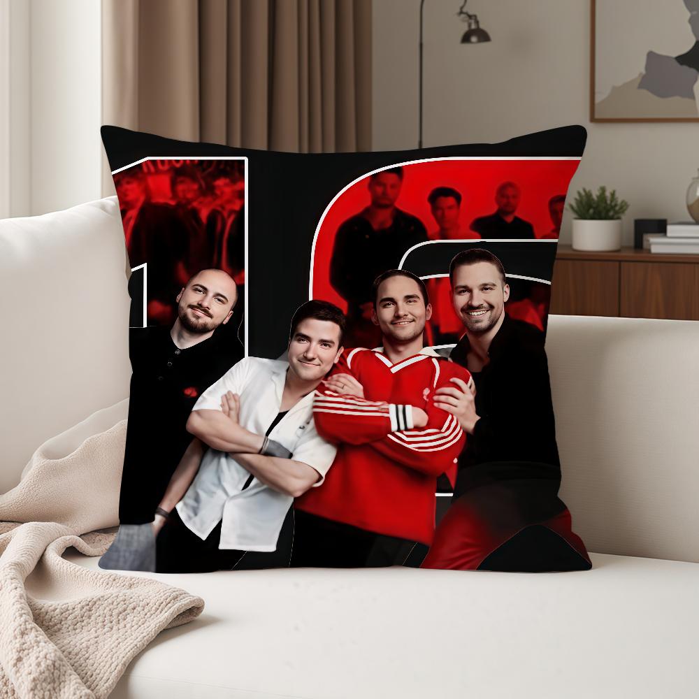 Music Band B-Big T-Time R-Rush Pillow Case Suitable For Bedrooms Living Rooms Cars Home Decoration