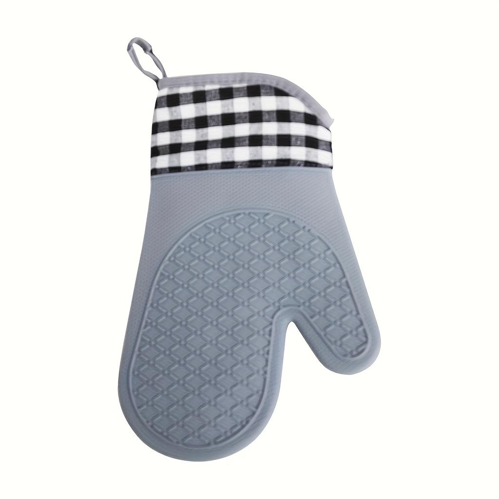 Silicone Oven Mitts - Soft, Comfortable, and Lightweight Kitchen Gloves for Easy Cleaning - Ideal for Baking and Cooking