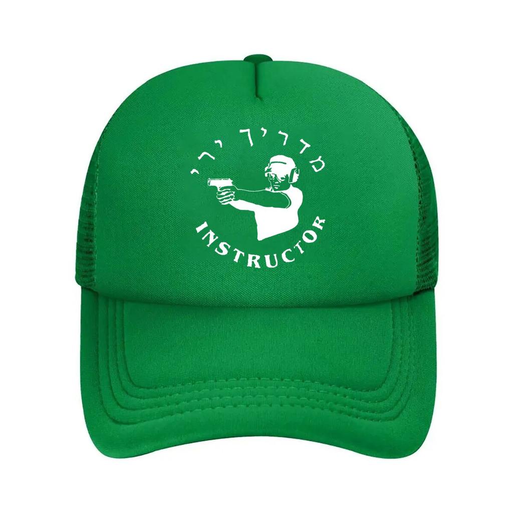 Shooting Instructor Art Graphic Mesh Baseball Cap Casual Hat Outdoor For Womens Unisex FeUnisex