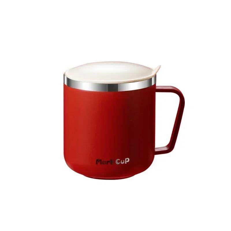 

Портативная кофейная чашка из нержавеющей стали, герметичная, термоизоляционная, вакуумная кружка с ручкой, двухстенные термоизолированные стаканы для воды 400ml