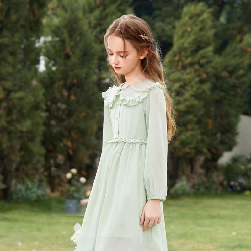 Lieve Baby Kraag Jurk voor Meisjes, Zomer Kinder Prinsessen Jurk