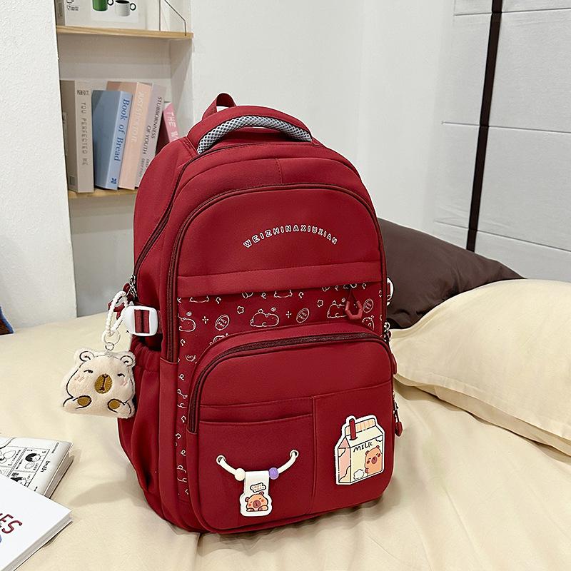 New High-value, Fresh and Sweet Candy-colored Backpack, Lightweight and Large-capacity Backpack for Junior High School Students