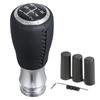 Arenbel PU Shifter Head Gear Shift Stick Shift Lever Knob for Manual Black 5-Speed Vehicles,