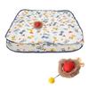 Interaction Play Mat for Kittens with Fast Rolling Toy Balls and Motion Activated Design for Boredom Cats Entertainment