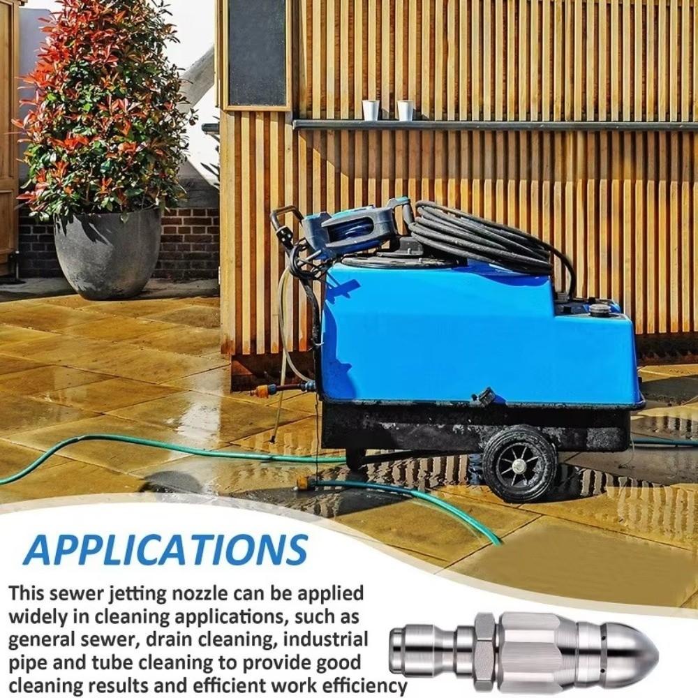 G1/4 " Pressure Washer Sewer Jetter Nozzle Drain Cleaning Mouse Head Pressure Drain Jetter Hose Nozzle Washing Accessories