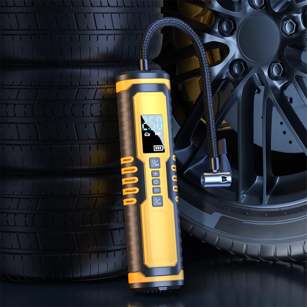 Tire Inflator Portable Air Compressor 6000mAh Smart Digital Display Air Pump With LED Lighting Multiple Adapters For Bike Ball