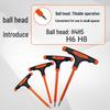 T-Type Insulated Hex Wrench, Flat & Ball Head, Three-Color Non-Slip Handle, Extended Rod Electrician Hex Screwdriver