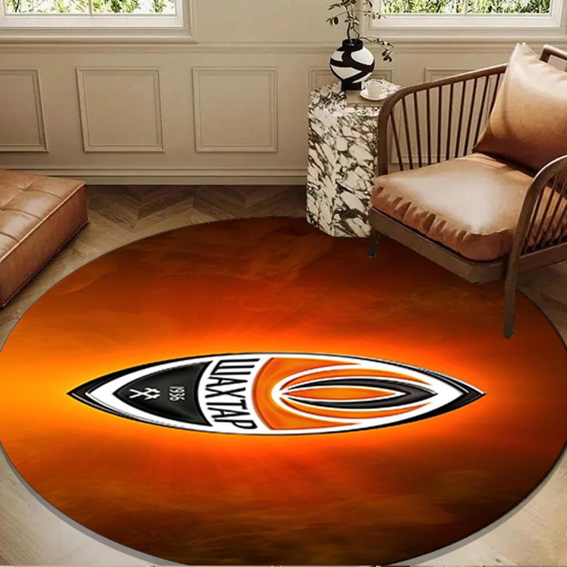 Shakhtar Donetsk Crest Design Round mat Home Decor, Chair rug For livingroom,Bedroom, doormat home decor Birthday Gift Christmas Gifts