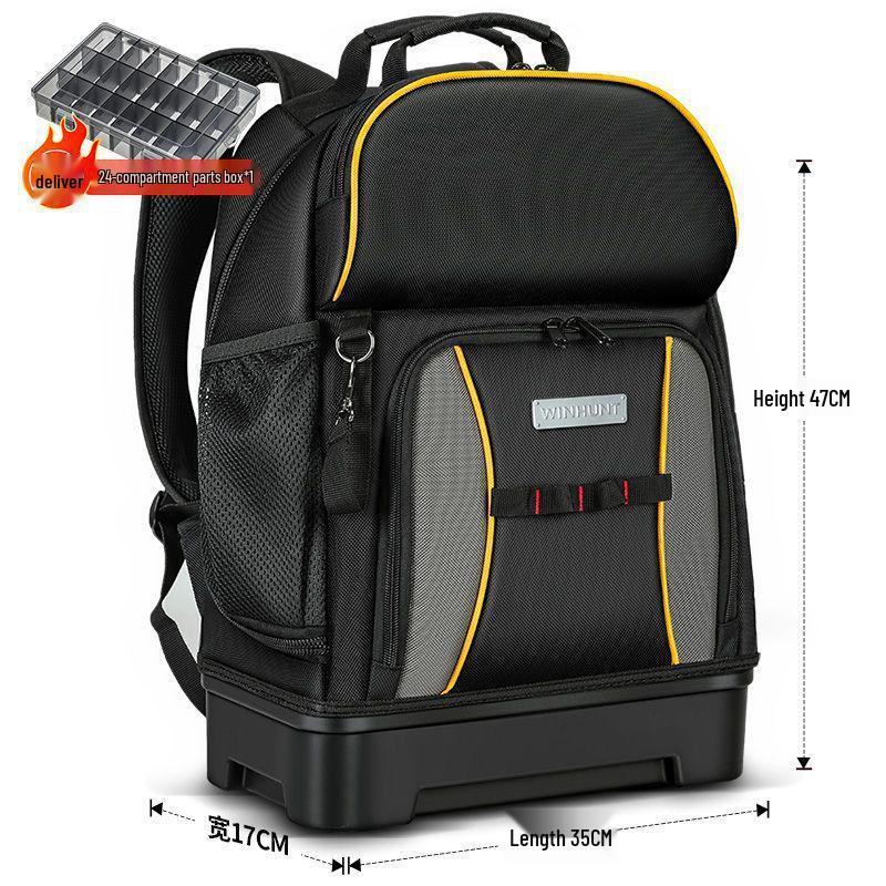 Multifunctional Canvas Tool Backpack for Electricians and Woodworkers