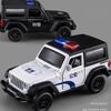 Chinese Police Car Series BMW M5 Ford Mustang VW T-ROC Jeep Wrangler Diecasts & Toy Vehicles 1:36 Alloy Model Pull Back Cars