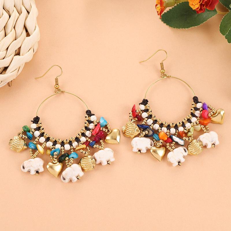 Original Design Siam Secret Earrings Vacation Niche Personality Elephant Earrings Women's Earrings