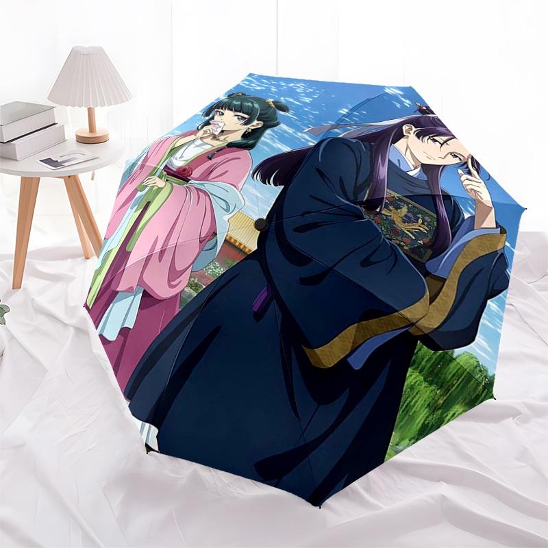 1pc Outdoor Umbrella with Anime Characters Design - Automatic Opening/Closing, Portable 3-Fold Design, 8-Bone Iron Frame - Perfect Gift for Fans,