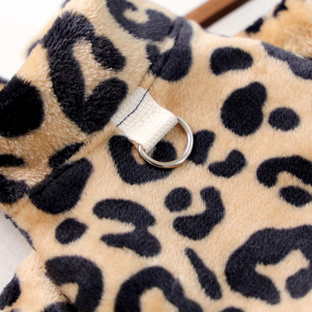 Autumn / Winter Cat Coat New Thickened Leopard Print Warm Jacket Dog Clothes Pet Outfit