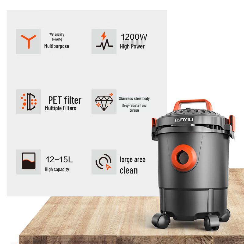 Yili Wet/Dry/Blow Multi-Purpose Shop Vacuum Cleaner CN Plug (adapter Included)