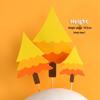 Forest Leaves Cake Topper: Apple & Coconut Tree Decor with Free Shipping