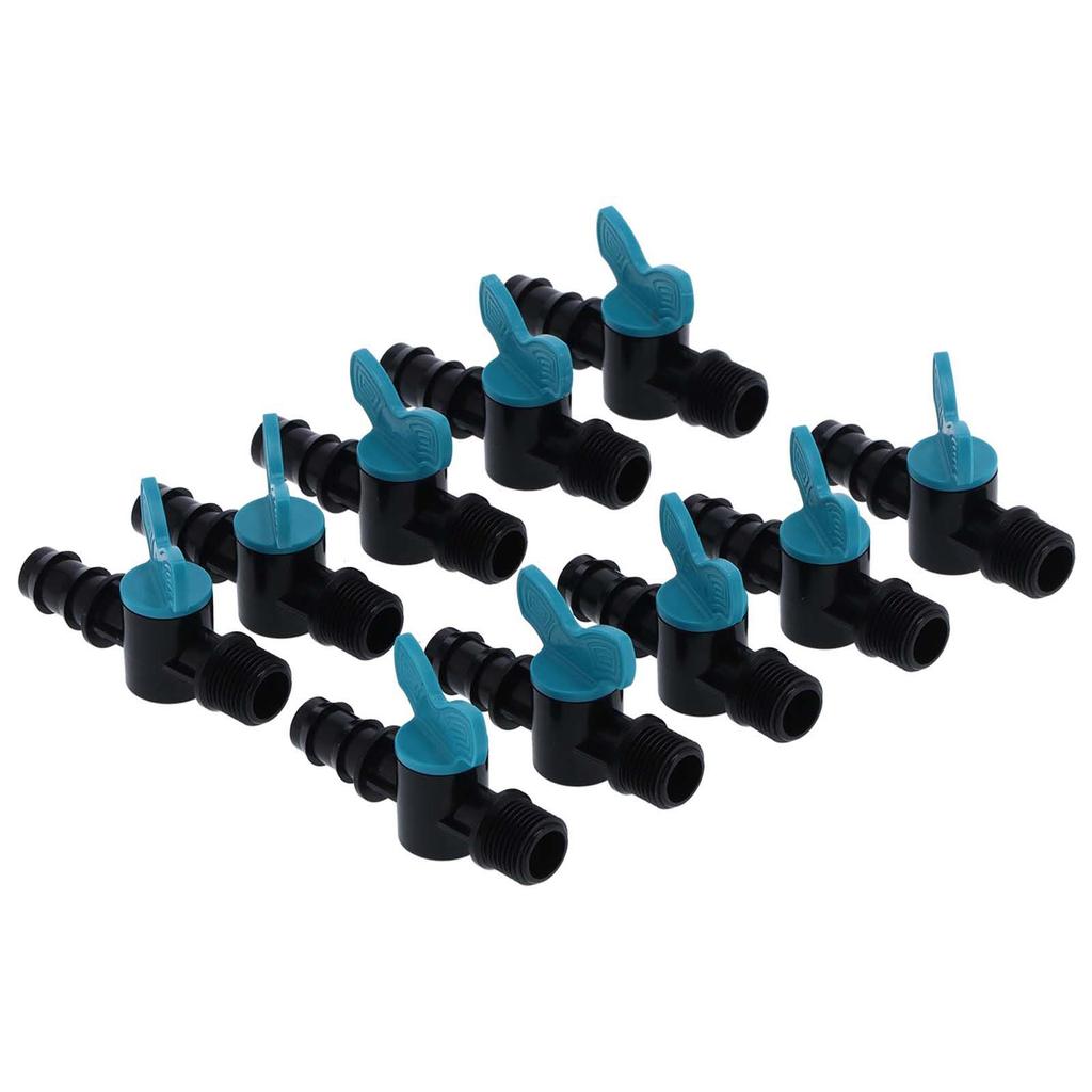 50PCS 20x1/2in Male Thread Irrigation Switch Valve Gate Valves for Garden Drip Irrigation
