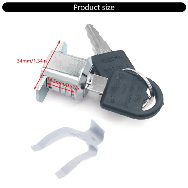 File Cabinet Lock Set with 2 Keys Keyed Different Locks Metal Lock Assembly Ensures Safety & Compatibility for Home