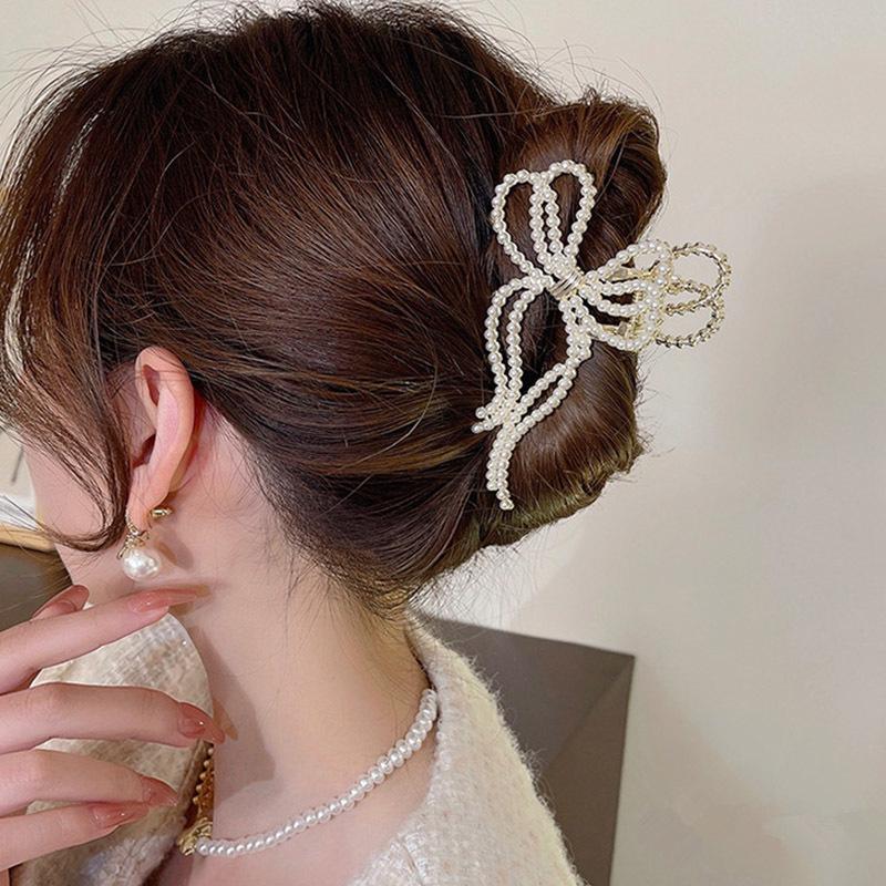 Vintage Metal Long Tassel Gripping Clip Hair Claw For Women Full Rhinestones Hair Clip Korean Barrettes Hairpin Hair Accessories