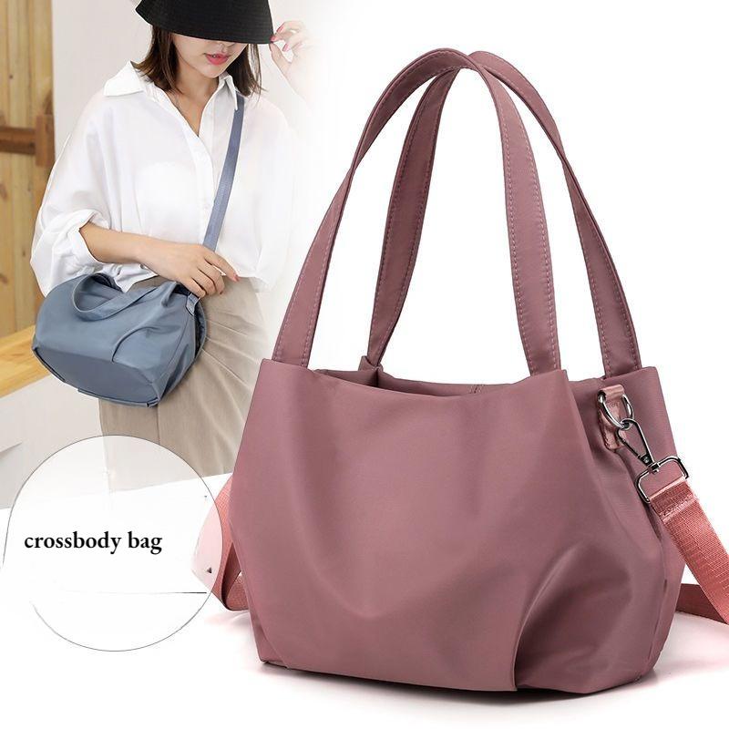 Large Capacity Spacious Nylon Totel Waterproof Portable Always in Style one size розовый